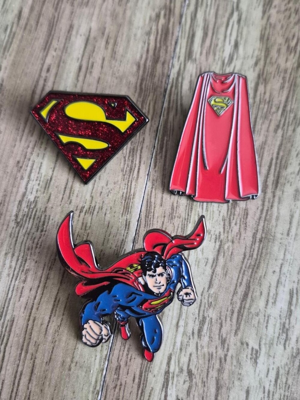 Set Of 3 Superman Pin